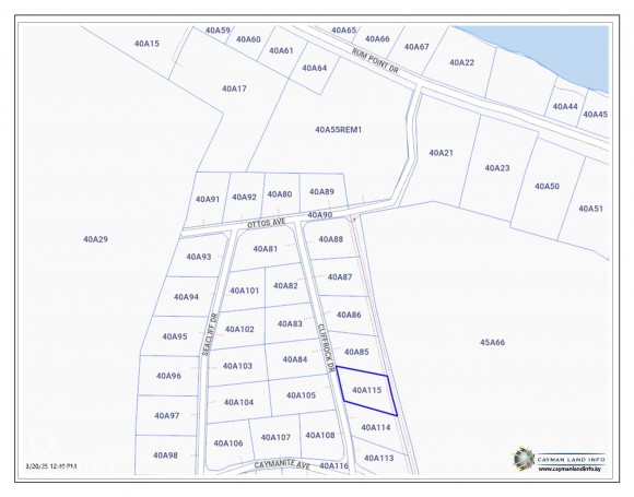 RUM POINT LOT, CLIFF ROCK DR.